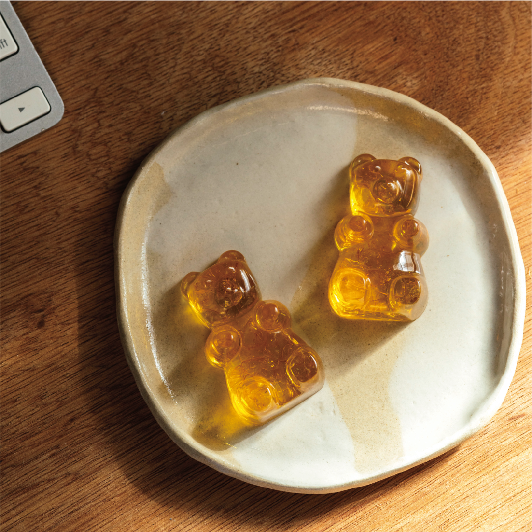 Gummy bear|黃水晶|公仔。紙鎮