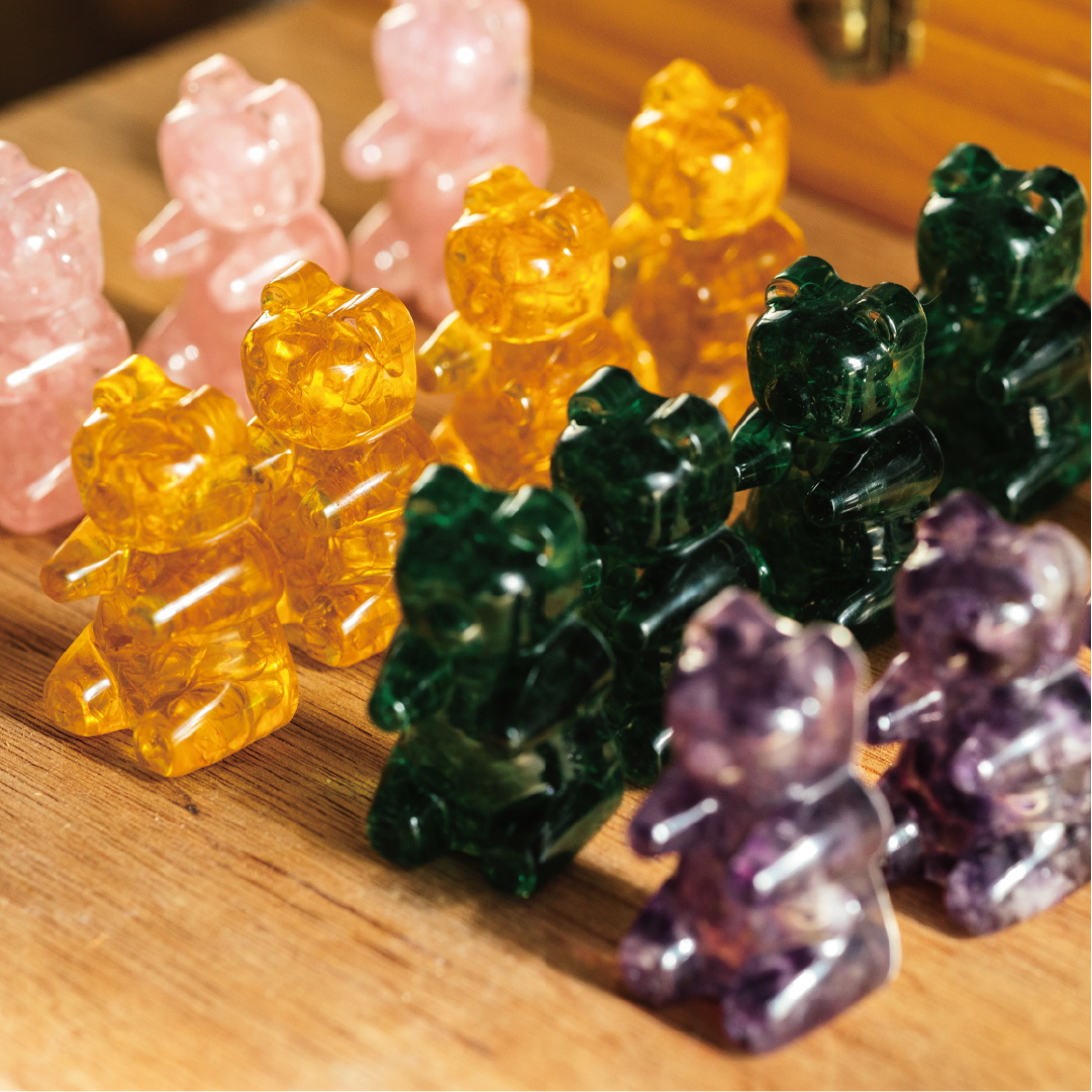 Gummy bear|黃水晶|公仔。紙鎮