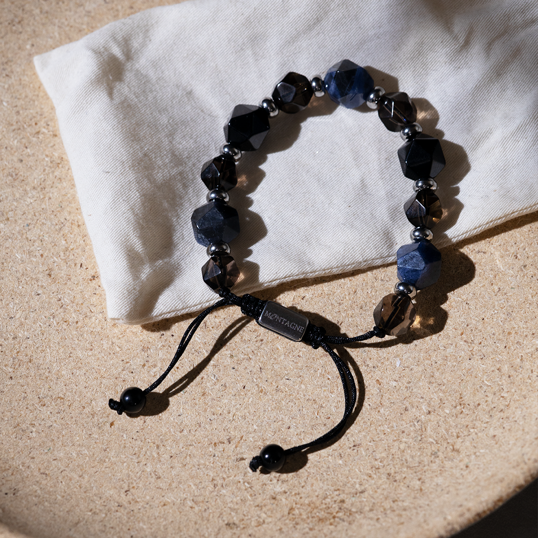 紅茶蘇打|茶水晶。黑曜石。藍紋石|編織款