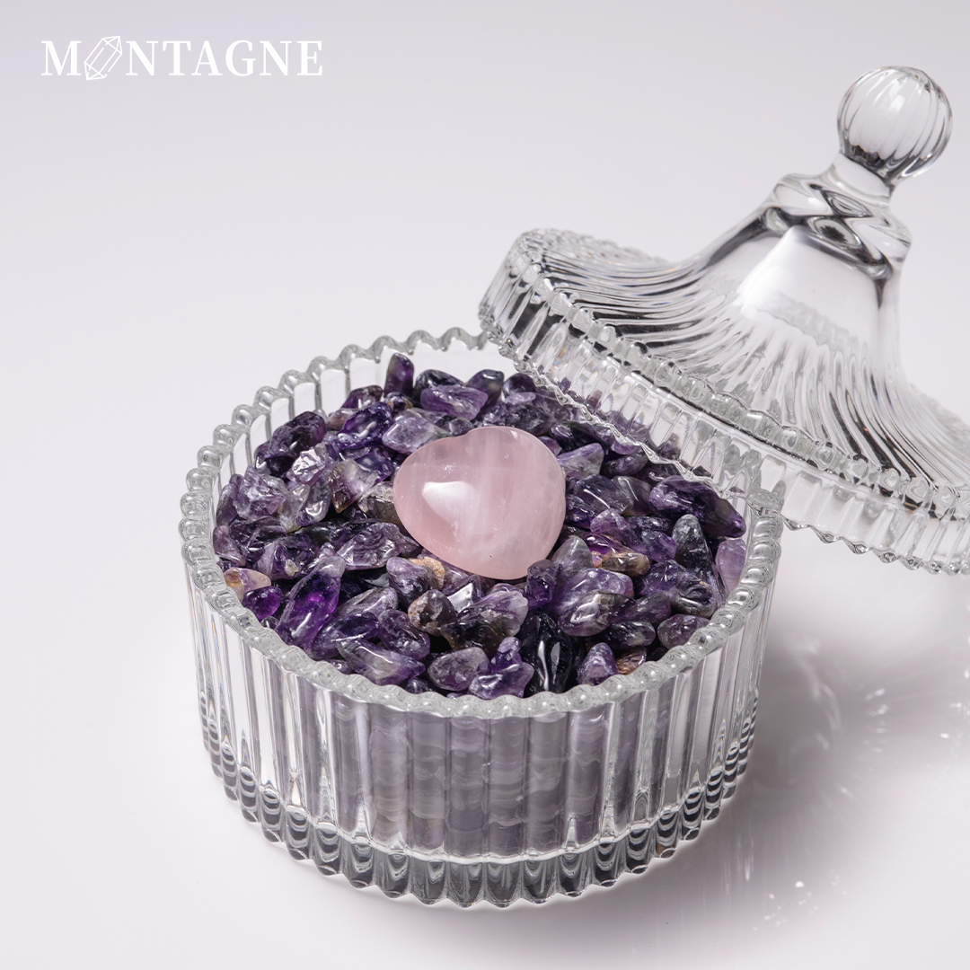 水晶消磁套組|贈茶水晶柱或粉晶愛心