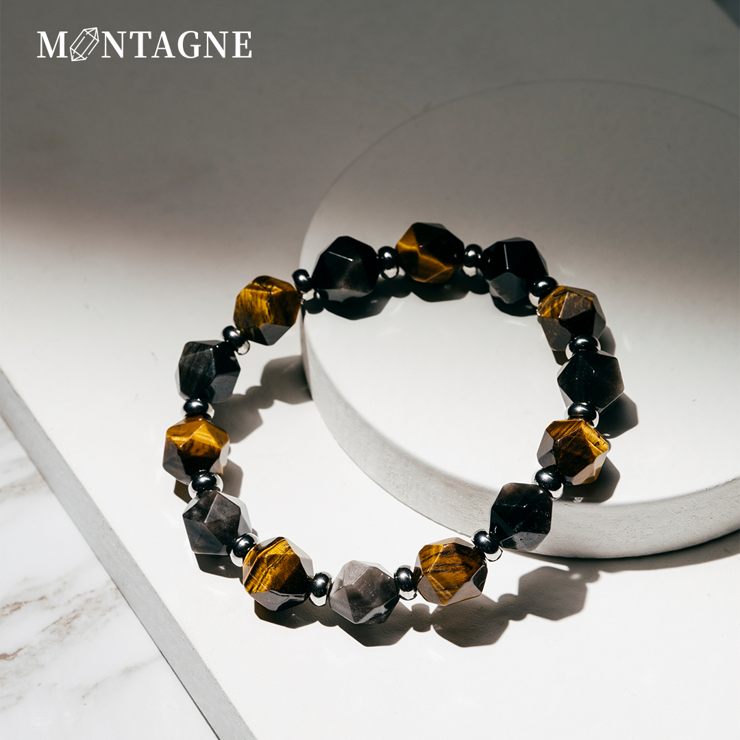 CROSS|銀曜石X虎眼石手鏈