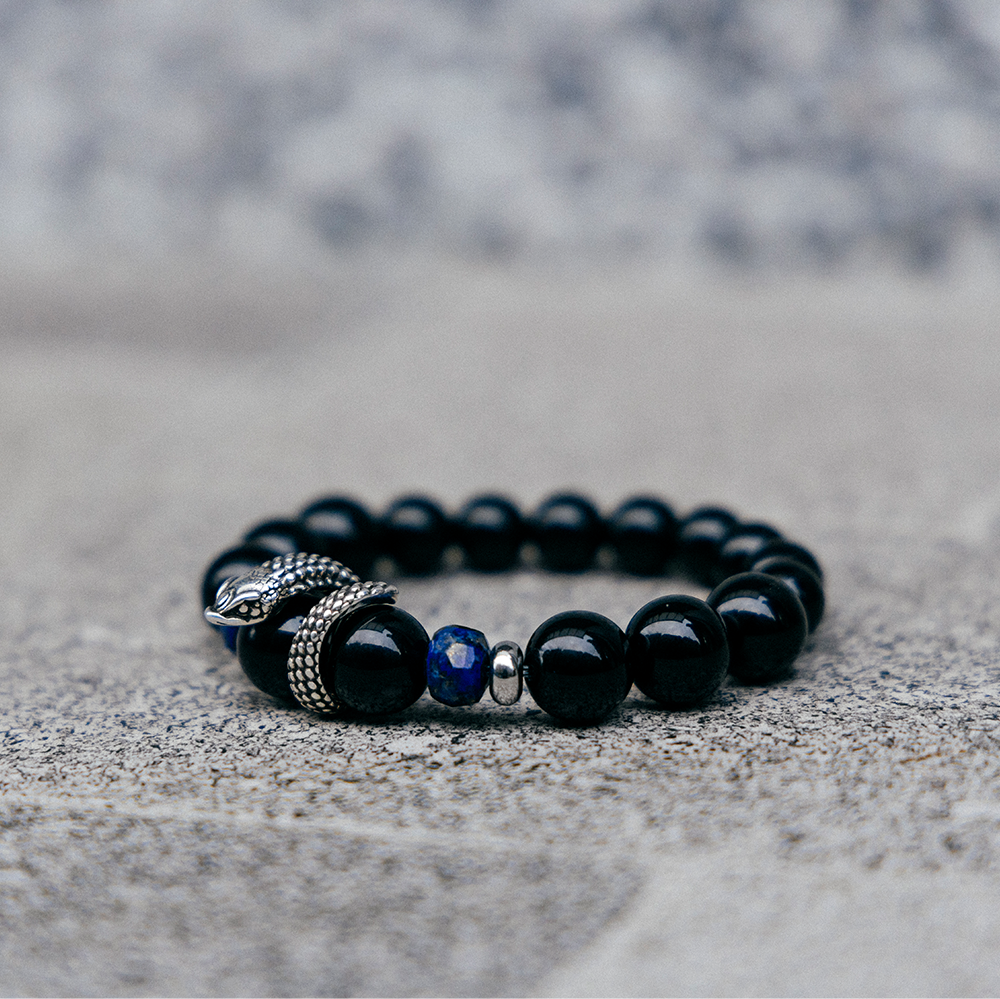 蛇年限定|Asclepius|黑曜石。青金石