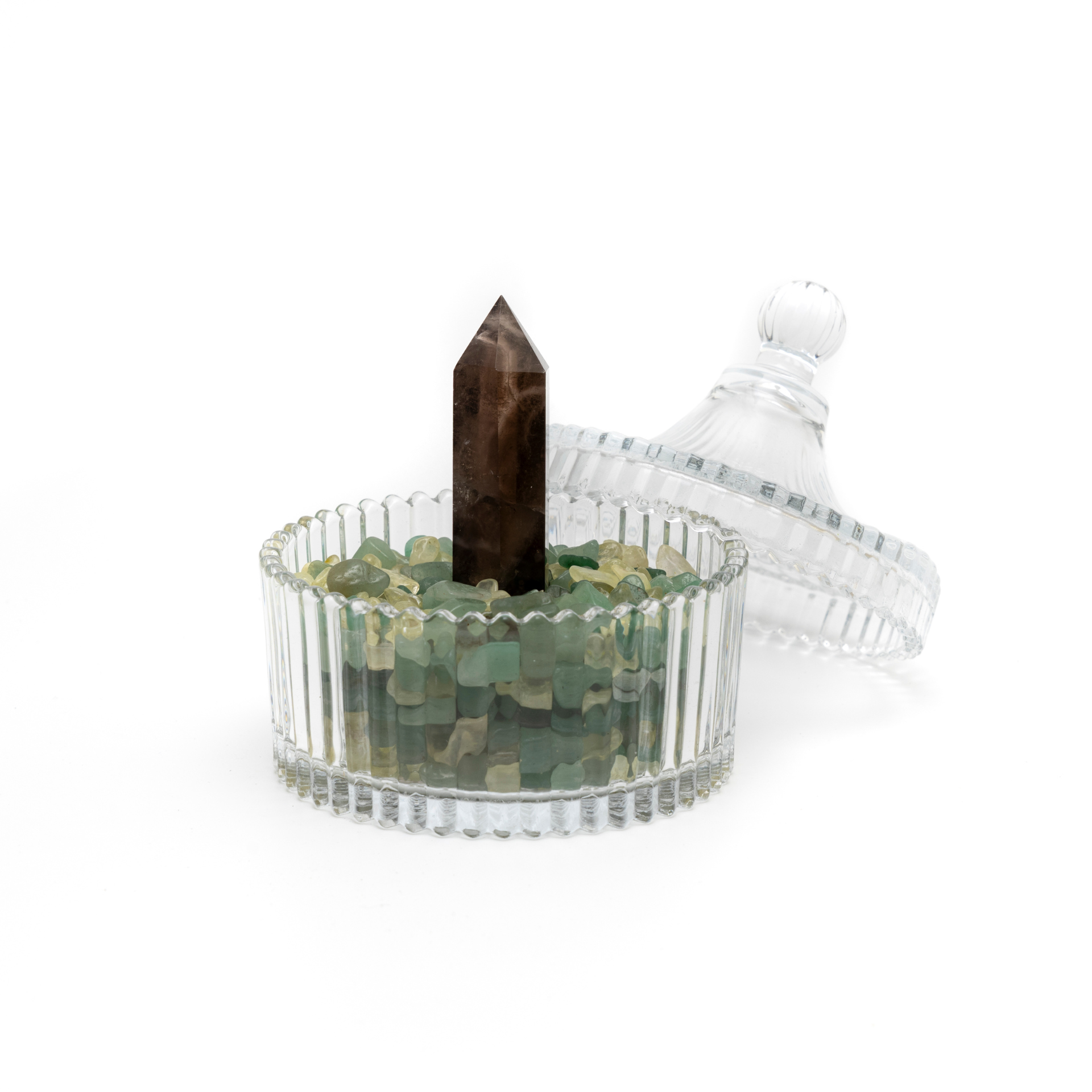 聚寶|水晶消磁、聚寶盆|綠東陵。黃水晶|贈茶水晶柱或粉晶愛心