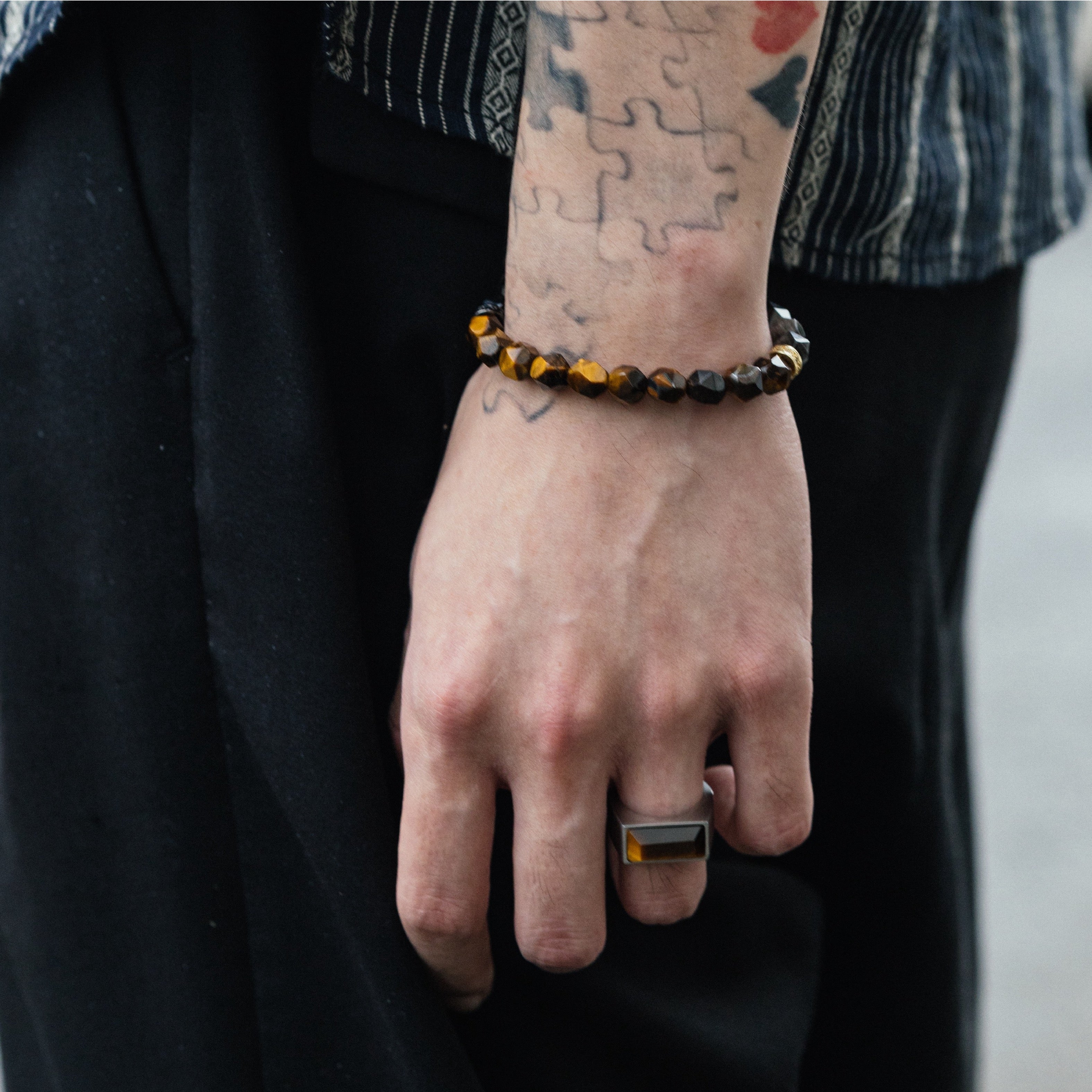 Nouvelle｜BULLION｜虎眼石戒指（鋼色）