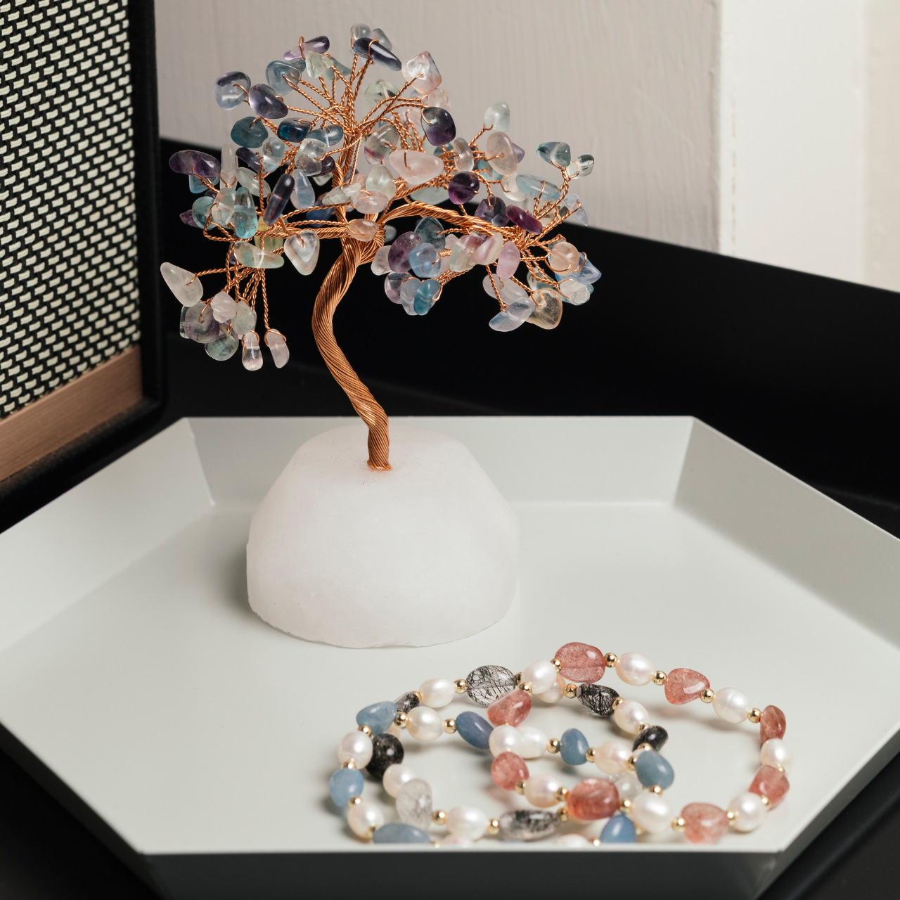 Pearl｜藍東菱玉手鍊｜彈力繩款